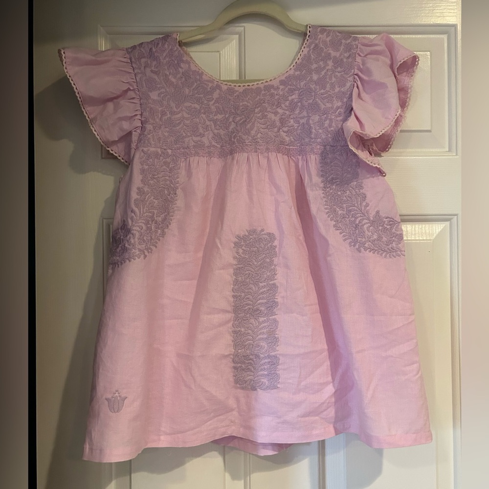 Pink J Marie Top with Ruffle Sleeves